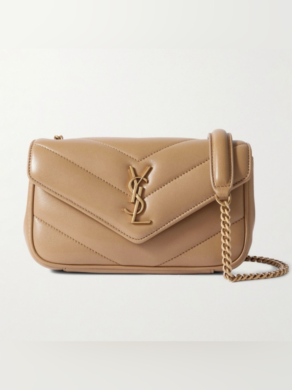 SAINT LAURENT Loulou mini quilted leather flap crossbody bag